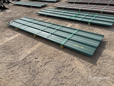 Quantity of 2025 Kit Containers Steel R Panel 12 ft x 3 ft Corrugated Steel Panels (Unused)