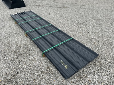 Quantity of (50) 2025 Kit Containers Steel R Panel Corrugated Steel Panels 12ft (Unused)