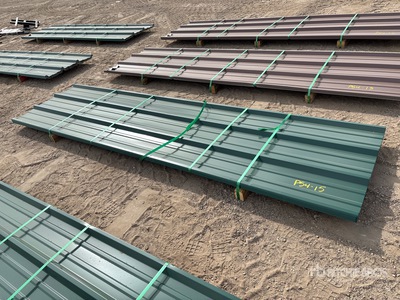 Quantity of 2025 Kit Containers Steel R Panel 12 ft x 3 ft Corrugated Steel Panels (Unused)