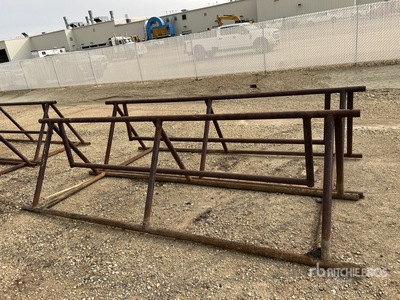 Quantity of (2) 12 ft Steel Pipe Racks