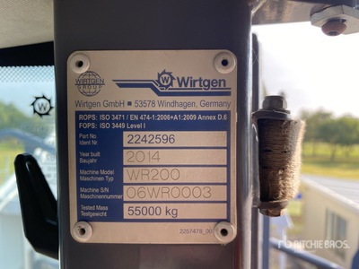 2014 Wirtgen WR200 Recicladora de Asfalto / Soil Stabilizer Reclaimer