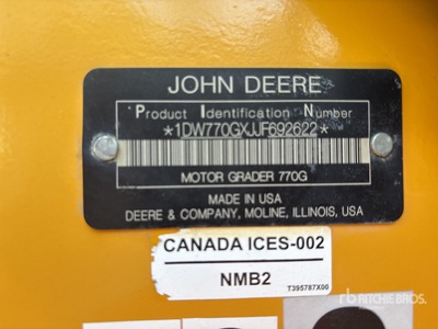 2019 John Deere 770G Motor Grader