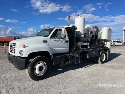 2000 GMC C6500 4x2 Vac System Flatbed Truck