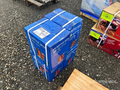 Quantity of (4) 2024 Powertek 20T lifter 20 Ton Air Bottle jack Wagenheber (Unused)