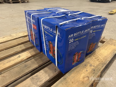 Quantity of (4) 2024 Powertek 20T lifter 20 ton Air Bottle Jack (Unused)