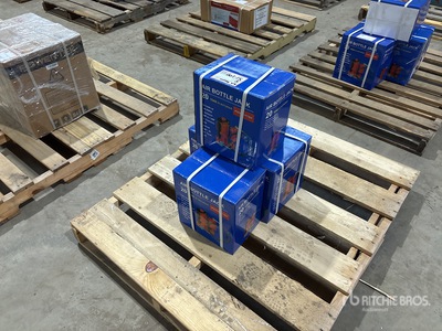 Quantity of (4) 2024 Powertek 20 ton Air Bottle Jack (Unused)