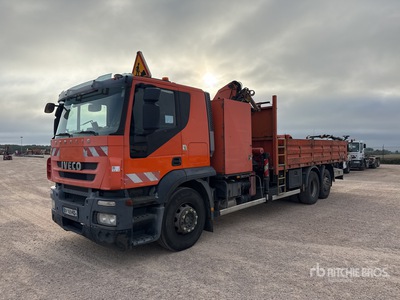2007 Palfinger PK15500 5750 kg on Iveco Stralis 6x2 Camion Plateau Avec Grue Pritschenwagen mit Kran (Inoperable)