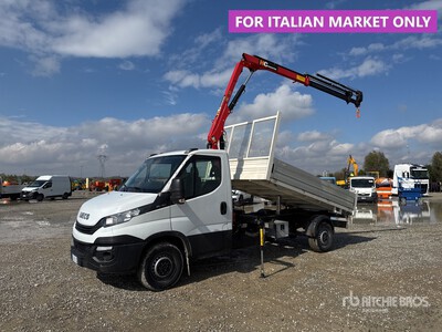2024 HC 33 A3 700 kg on 2019 Iveco Daily 35S14 Tipper Truck w/Crane
