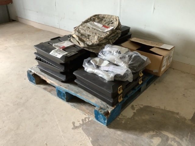 (9) Spike Systems, (1) Backpack, (3) Pistol Holsters & Assorted Items