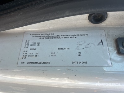 2016 International 4300 4x2 Camion fourgon