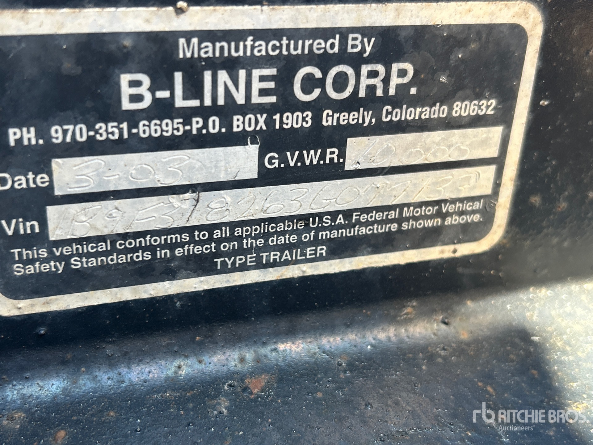 2003 B-Line Trailer utilitario