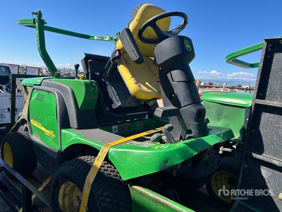 2) John Deere 1445 Mowers, 2) Mower Decks, and 1) plow