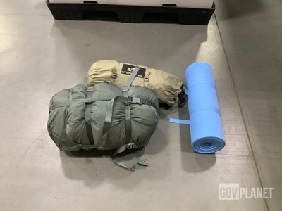 (3) ICS Improved Combat Shelters, (13) Mattress Pads & Assorted Items