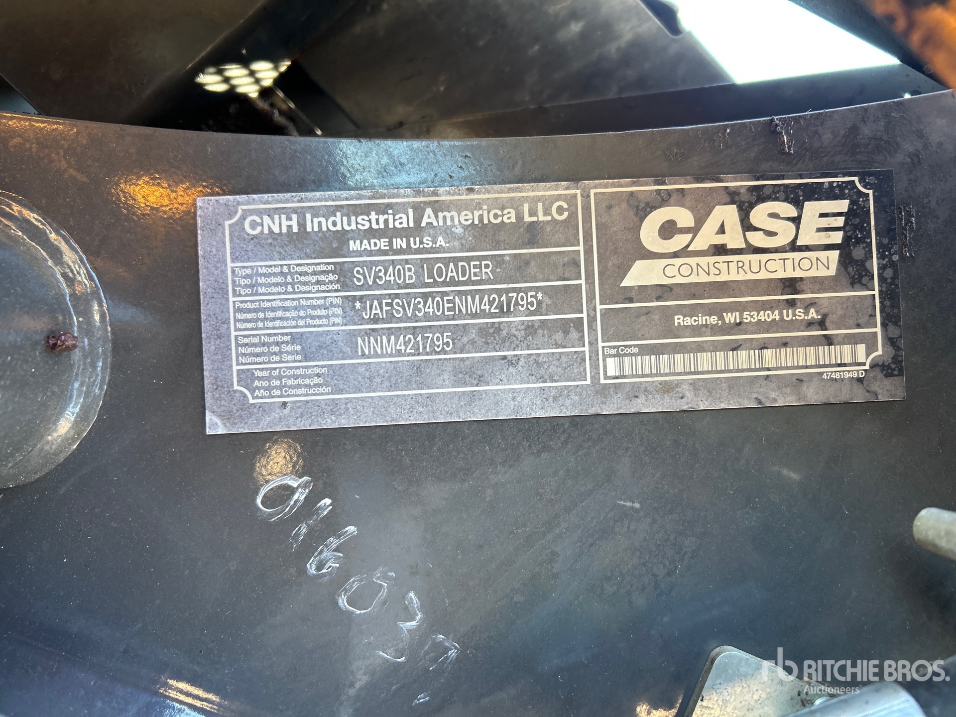 2022 Case SV340 Chargeuse à direction à glissement