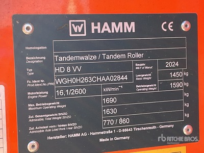 2024 Hamm HD8VV Double Drum Roller