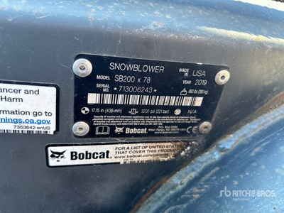 2019 Bobcat SB200 Kompaktlader-Schneefräse