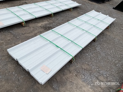 Quantity of 2025 Kit Containers Steel R Panel 3 ft x 12 ft White Panels