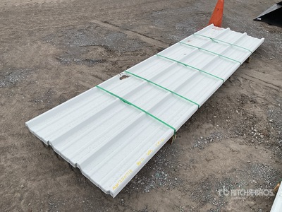Quantity of (50) 2025 Kit Containers Steel R Panel 3 ft x 12 ft White Panels