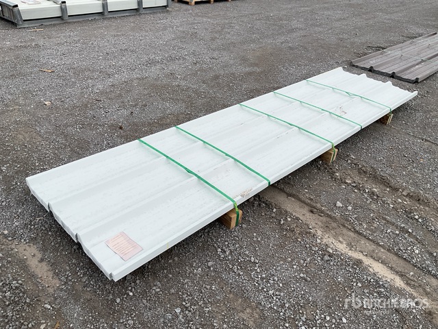 Quantity of (50) 2025 Kit Containers Steel R Panel 3 ft x 12 ft White ...