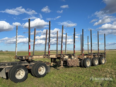 2000 Doepker 34 ft Pup Short Wood Log Trailer