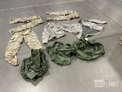 (31) Flyer's Kit Bags, (15) Pairs of Pants, (2) Men's Jackets & Assorted Items