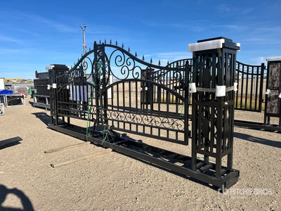2025 Suihe NFG-20FGP-EU 19 ft x 5 ft Wrought Iron Bi-Parting Cancello (Unused)