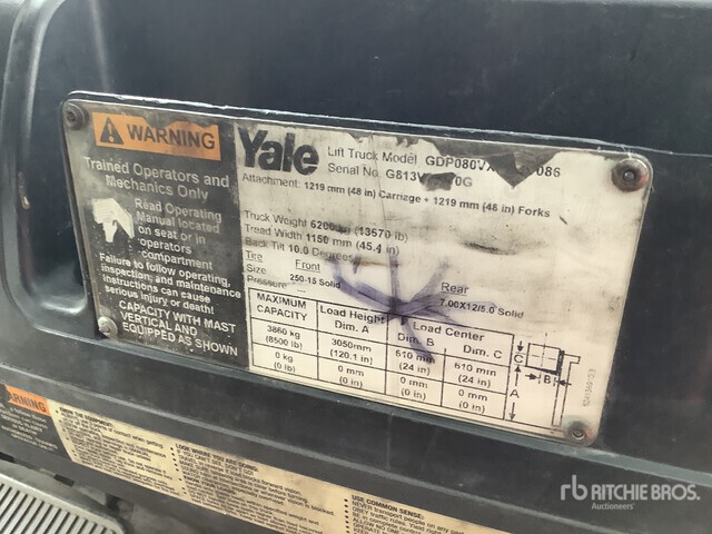 MONTACARGAS YALE GDP080VX
