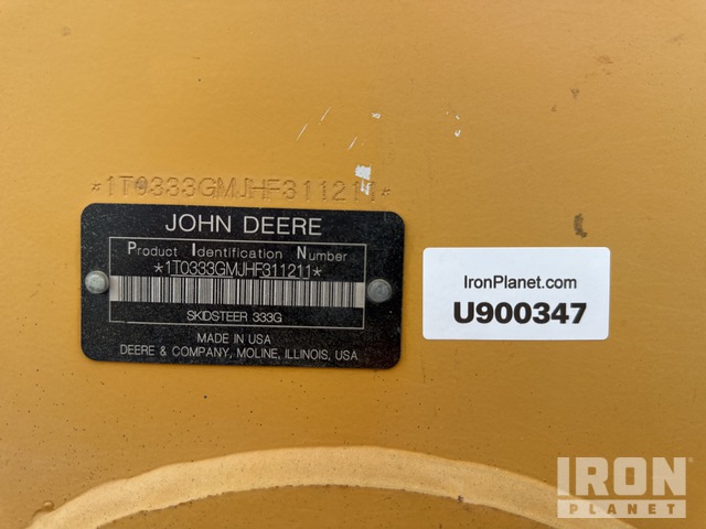 MINI CARGADOR SOBRE ORUGAS 2017 JOHN DEERE 333G
