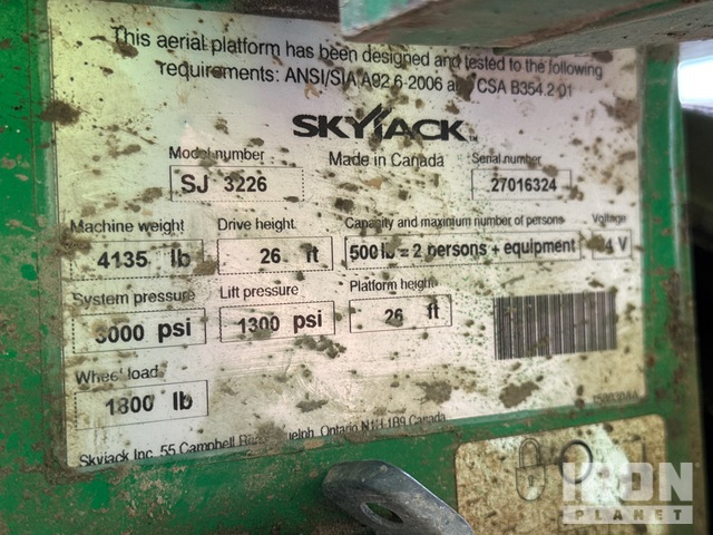 ELEVADOR TIJERA 2013 SKYJACK SJIII3226