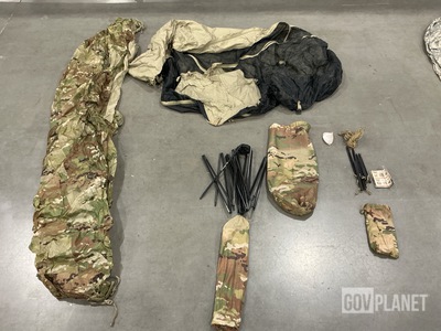 (6) Tents, (4) ICS Improved Combat Shelters & Assorted Items