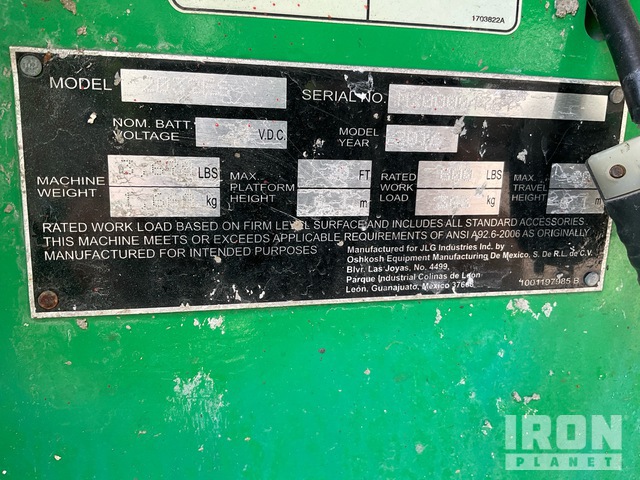 ELEVADOR TIJERA 2016 JLG 2032ES