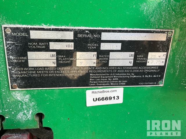 ELEVADOR TIJERA 2018 JLG 2632ES