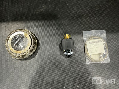 (8) Bearings, (8) Connectors, (1) Wire Rope & Assorted Items