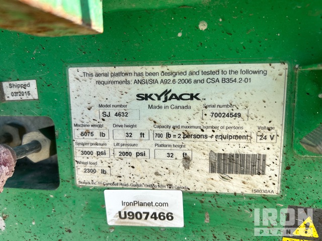 ELEVADOR TIJERA 2015 SKYJACK SJIII4632