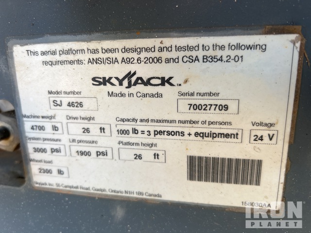 ELEVADOR TIJERA 2016 SKYJACK SJIII4626