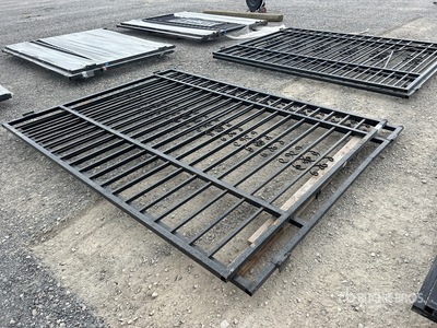 19 ft x 7 ft 3 in Steel Bi-Parting Driveway Gate