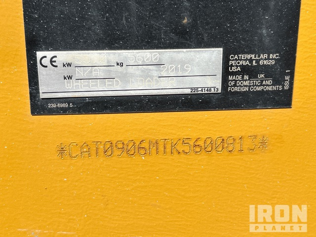 CARGADOR FRONTAL 2019 CATERPILLAR 906M