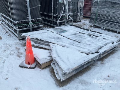 Quantity of (2) 2025 Suihe NG-14T -2 14 ft x 7 ft 6 in Steel Bi-Parting Driveway Gate (Unused)