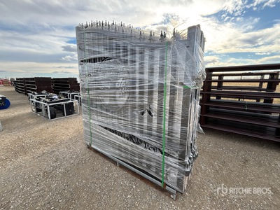 Quantity of (2) 2025 Suihe NG-14T -2 14 ft x 7 ft 5 in Wrought Iron Bi-Parting Driveway Gate (Unused)