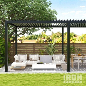Chery Industrial 8640E Aluminum Pergola Kit w/ Adjustable Roof Divers  (Unused)