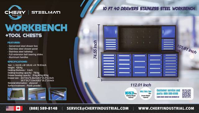 Steelman H10FT-40D Tool Cabinet (Unused)