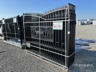 Quantity of (6) 2025 KJ K0720-6 20 ft x 7 ft Wrought Iron Bi-Parting Driveway Gate (Unused)