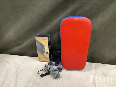 (7) Fiber Optic Converters, (2) Chargers, (7) Striking Pads & Assorted Items