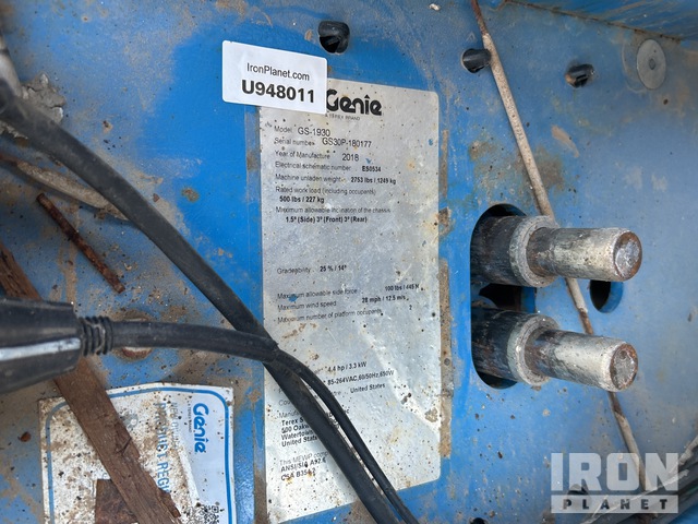 ELEVADOR TIJERA 2018 GENIE GS1930