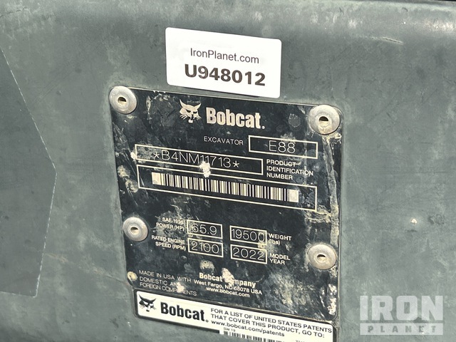 EXCAVADORA 2022 BOBCAT E88