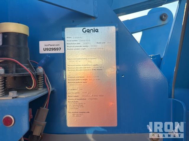 ELEVADOR TELESCóPICO 2014 GENIE Z3020NRJ