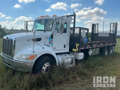 2015 Peterbilt 348 6x4 Flatbed Truck