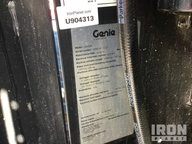 ELEVADOR TIJERA 2016 GENIE GS4390