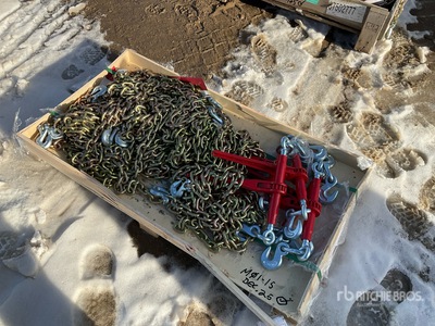 Quantity of (5) 2025 Suihe BC-9200 9200 lb Ratchet Binders & (10) 20 ft Chains (Unused)