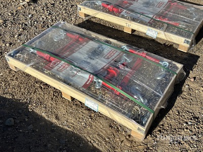 Quantity of (5) 2025 Suihe BC-9200 9200 lb Ratchet Binders & (10) 20 ft Chains (Unused)